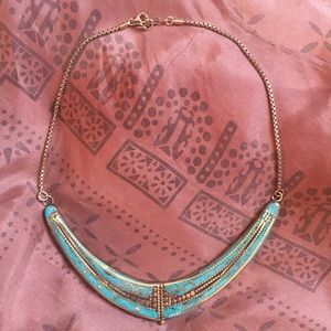 Karen London // Turquoise 'Gold Dust' Necklace